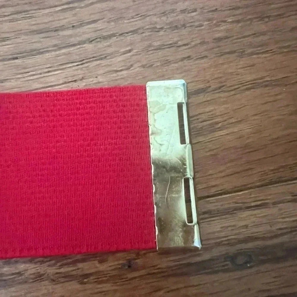 Vintage Red-Gold Elastic Belt Sz - OS - Picture 2 of 5